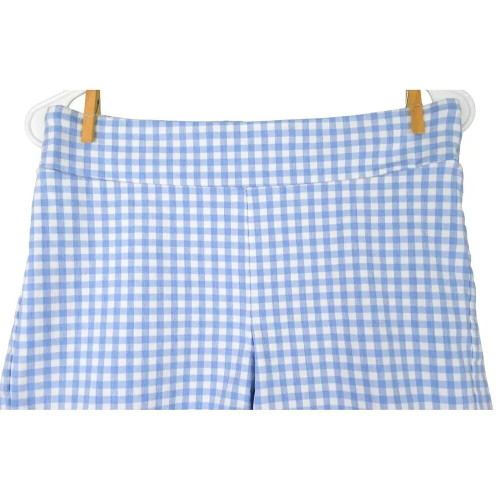 J. MCLAUGHLIN MASIE CHAMBRAY BLUE WHITE SHORTS - Picture 4 of 8